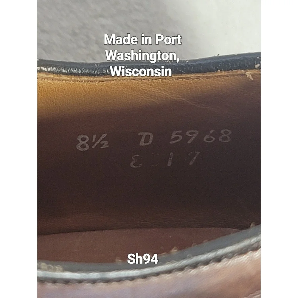 Allen Edmonds Weybridge Brown Leather Oxford Dress Shoes Medallion Toe Mens 8.5D